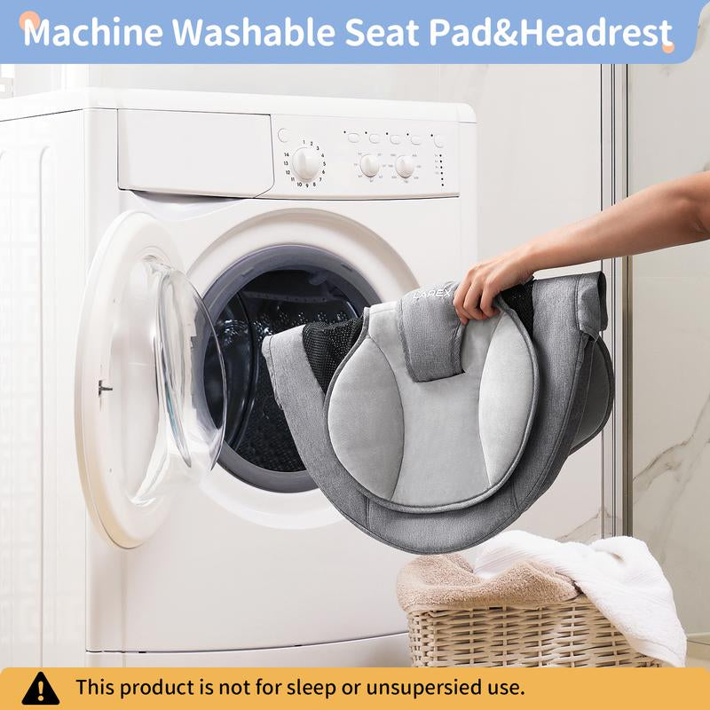 Baby Swing for Infants to Toddlers，Electric Portable Newborn Bouncer ，5 Speeds and Remote Control ，10 Preset Melodies and Bluetooth,0-6 Months Max 20 Lbs (Black)