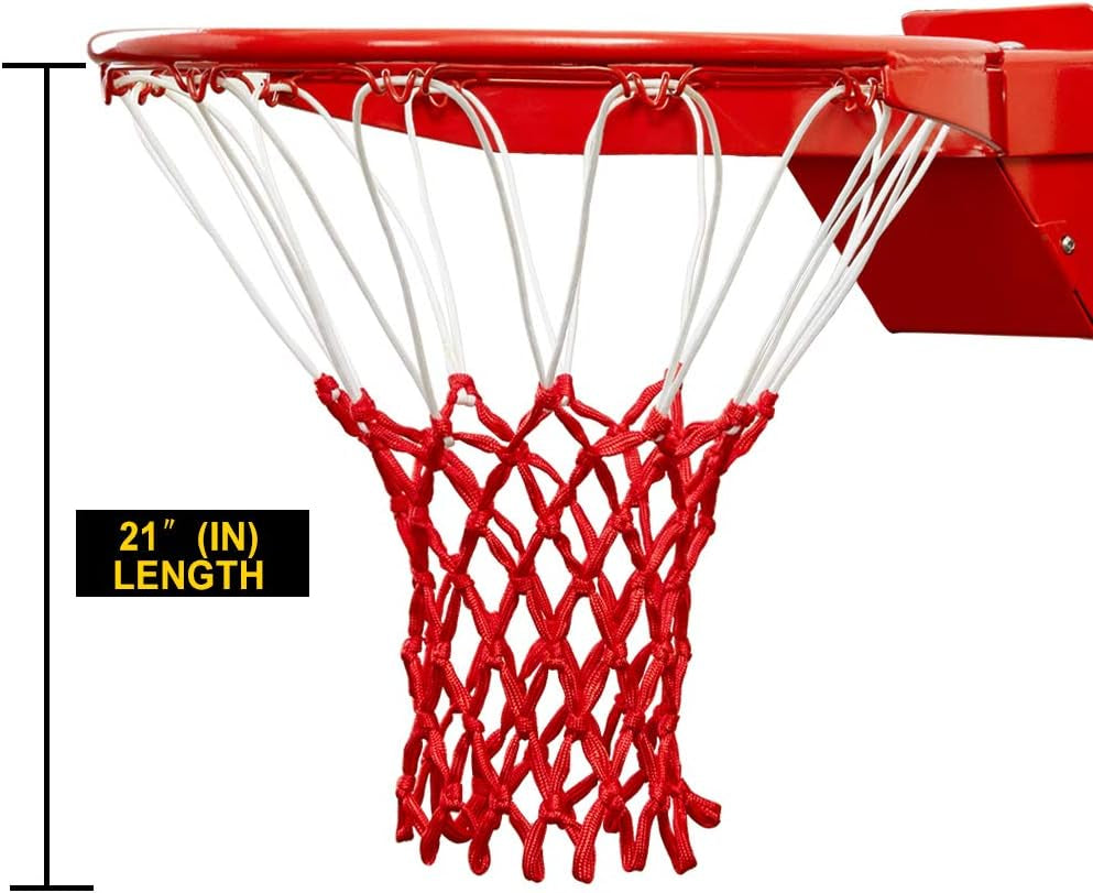 Premium Quality Professional Heavy Duty Basketball Net Replacement - All Weather anti Whip,Fits Standard Indoor or Outdoor 12 Loops Rims12 Loops