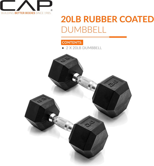 Coated Hex Dumbbell Weight - Pairs | Multiple Options
