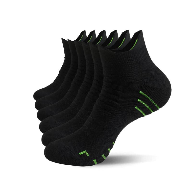 6 Pairs, Women'S Ankle Socks, Athletic & Breathable with anti Slip Heel, for Running and Sports, Ankle High, Variety of Colors