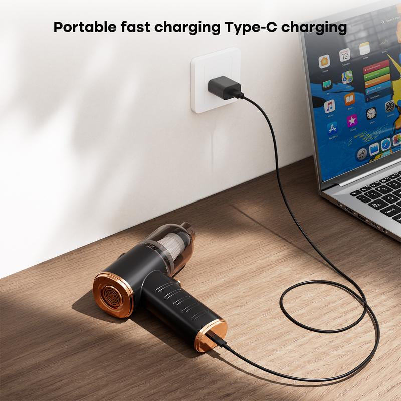 Car and Home 2-In-1 4500Pa Hurricane Suction Handheld Vacuum Cleaner