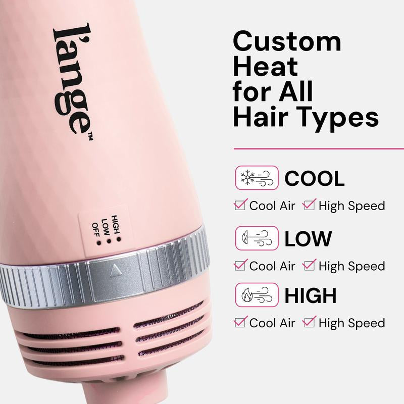 L'Ange - NEW! Volumeboost 60Mm 2-In-1 Ceramic Volumizing Brush Dryer - Coconut Oil Infused Barrel & Negative Ion Technology for Frizz-Free Shine