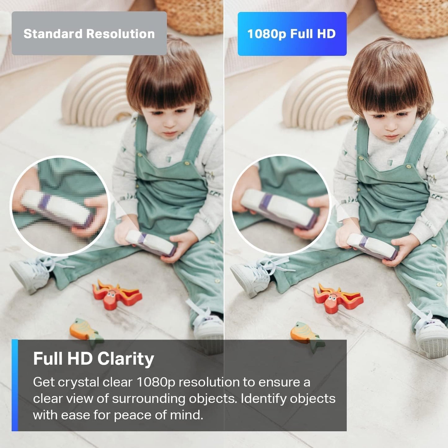 Tp-Link  Smart Pan/Tilt Indoor Security Camera, 360° Motion Tracking, 1080P Full HD Wifi Camera for Pet/Baby, Night Vision, 2-Way Audio, 128 GB Local Storage, Works W/Alexa & Google ( C200)