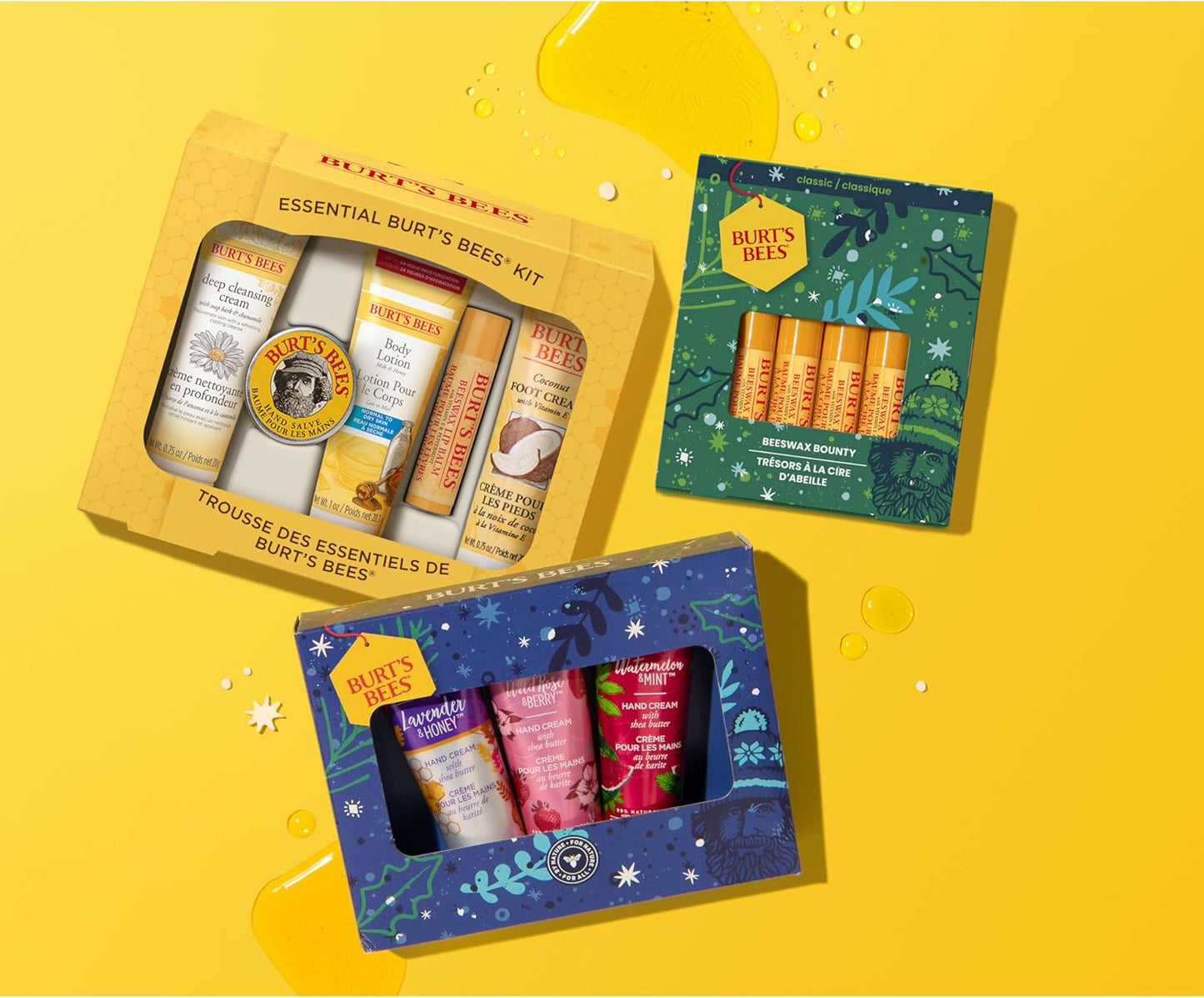 Essential Kit Deep Cleansing Cream, Hand Salve, Body Lotion, Foot Cream & Lip Balm, Travel Size, 5 Essential Products