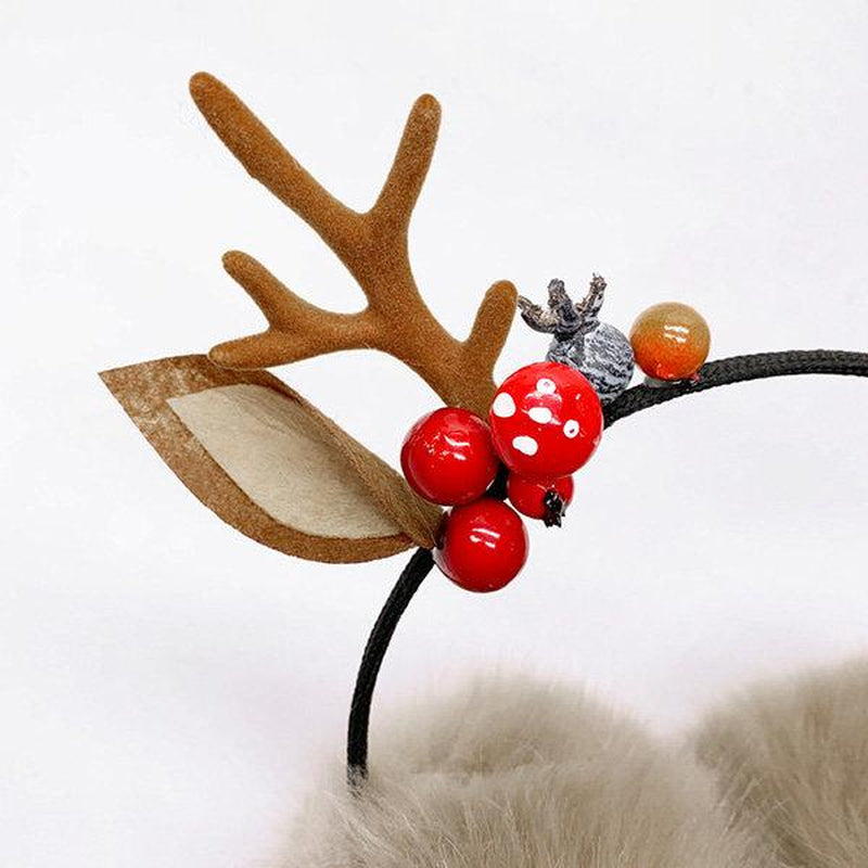 Antlers Winter Earmuffs - Winter - Mushroom