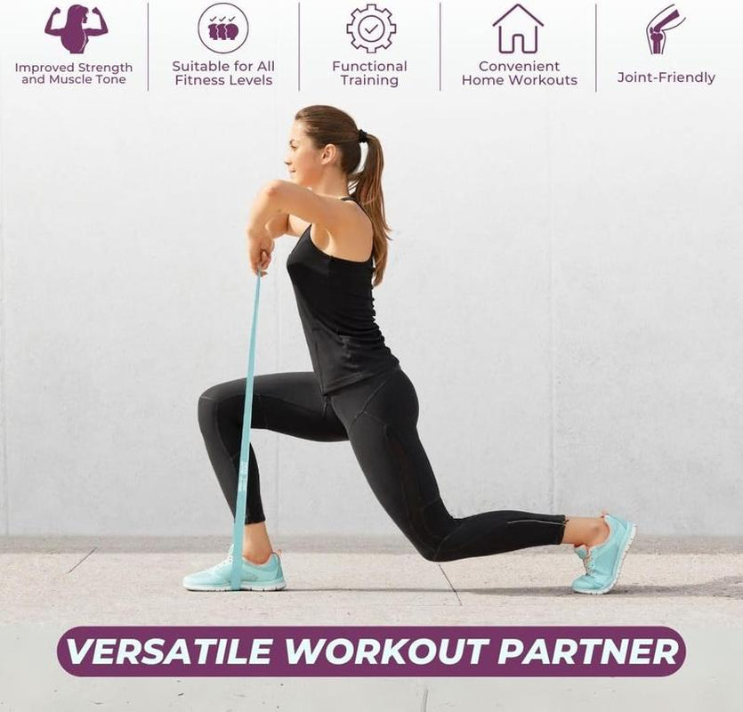 Swiss Activa Premium Resistance Bands 15-65 LBS -Exercise Bands for Women - Booty Bands for Exercise, Pilates, Glutes Resistance Bands for Working Out