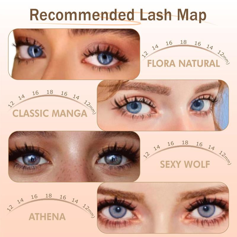 Muselash Self-Adhesive Lash Kit - No Glue Needed, Free of Irritants, Mixed Length 8-16Mm, Premium Korean Materials, Easy Application, Cruelty-Free & Vegan