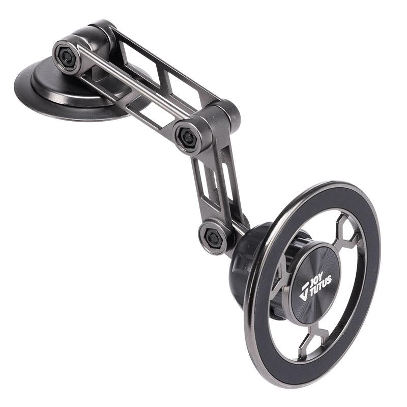 Joytutus Car Phone Holder Magnetic Alloy Rotating Folding Magsafe Phone Mount for Easy Navigation and Calls Automotive Electronics Accessories Aesthetic Compact Durable Installation Portable Space Stand Foldable Cellphone Smartphone Space Stand