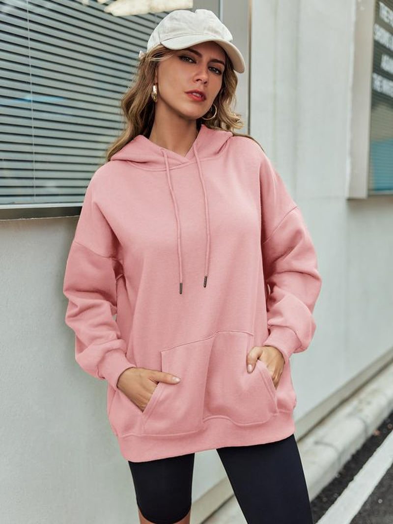ZEAGOO Dealsforyoudays Women'S Oversize Hoodies Long Sleeve Fleece Tunic Sweatshirts Pullover Fall Winter Coat with Pockets Basic Casual