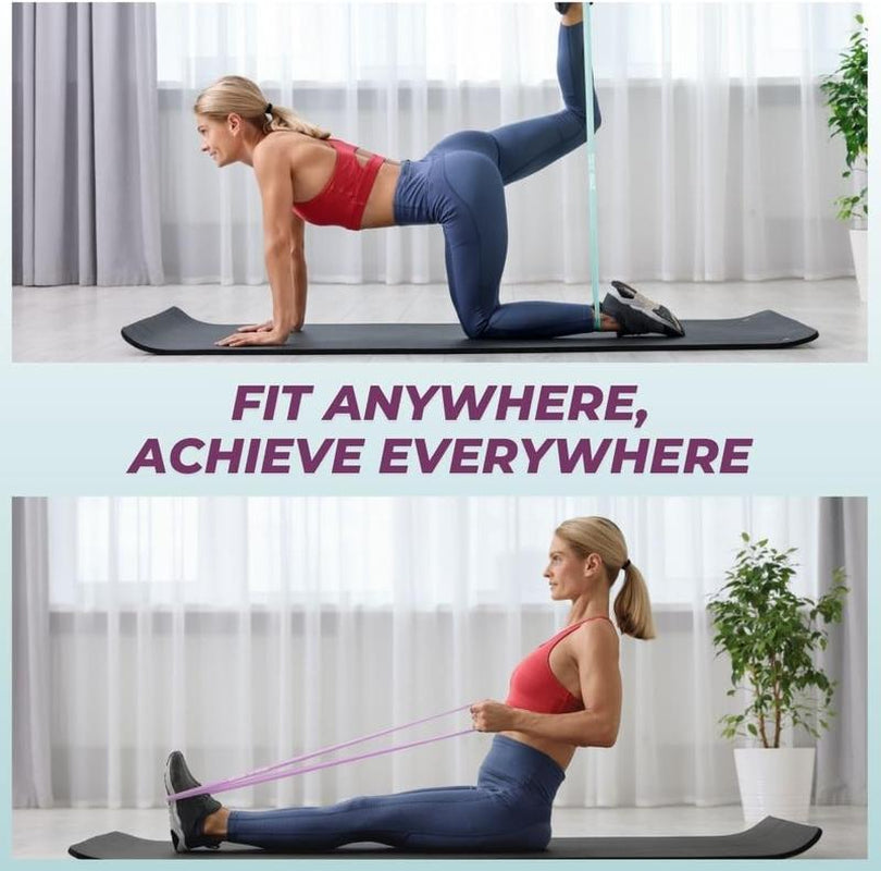 Swiss Activa Premium Resistance Bands 15-65 LBS -Exercise Bands for Women - Booty Bands for Exercise, Pilates, Glutes Resistance Bands for Working Out