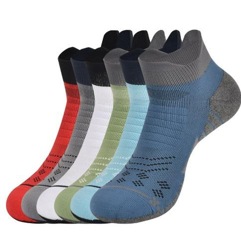 6 Pairs, Women'S Ankle Socks, Athletic & Breathable with anti Slip Heel, for Running and Sports, Ankle High, Variety of Colors
