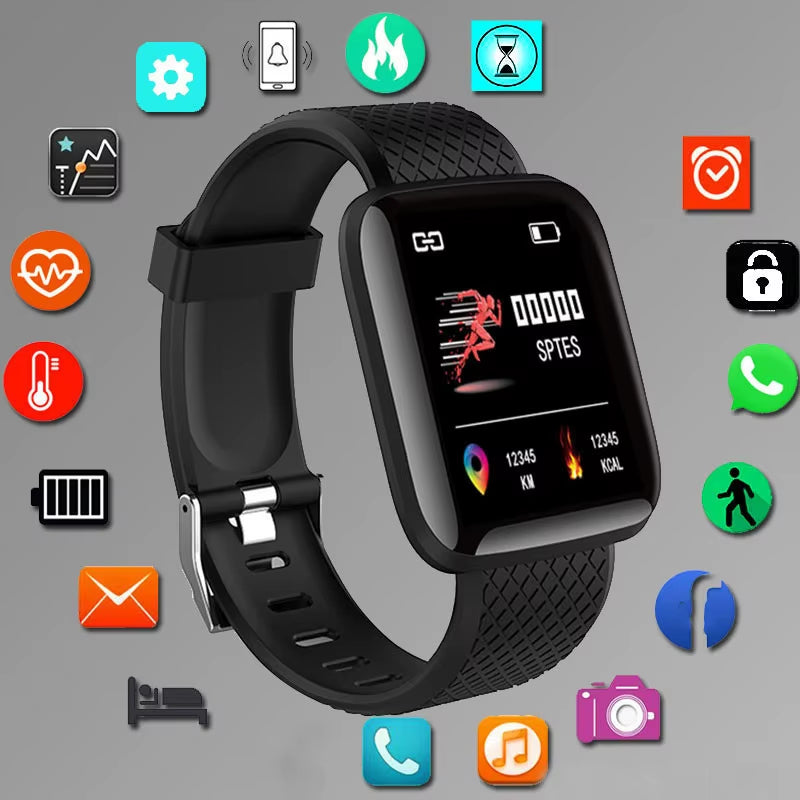 Smartwatch Men Women Wristwatches Smart Watch Message Fitness Monitor Bracelet Birthday Gift Electronic Clock for Android IOS