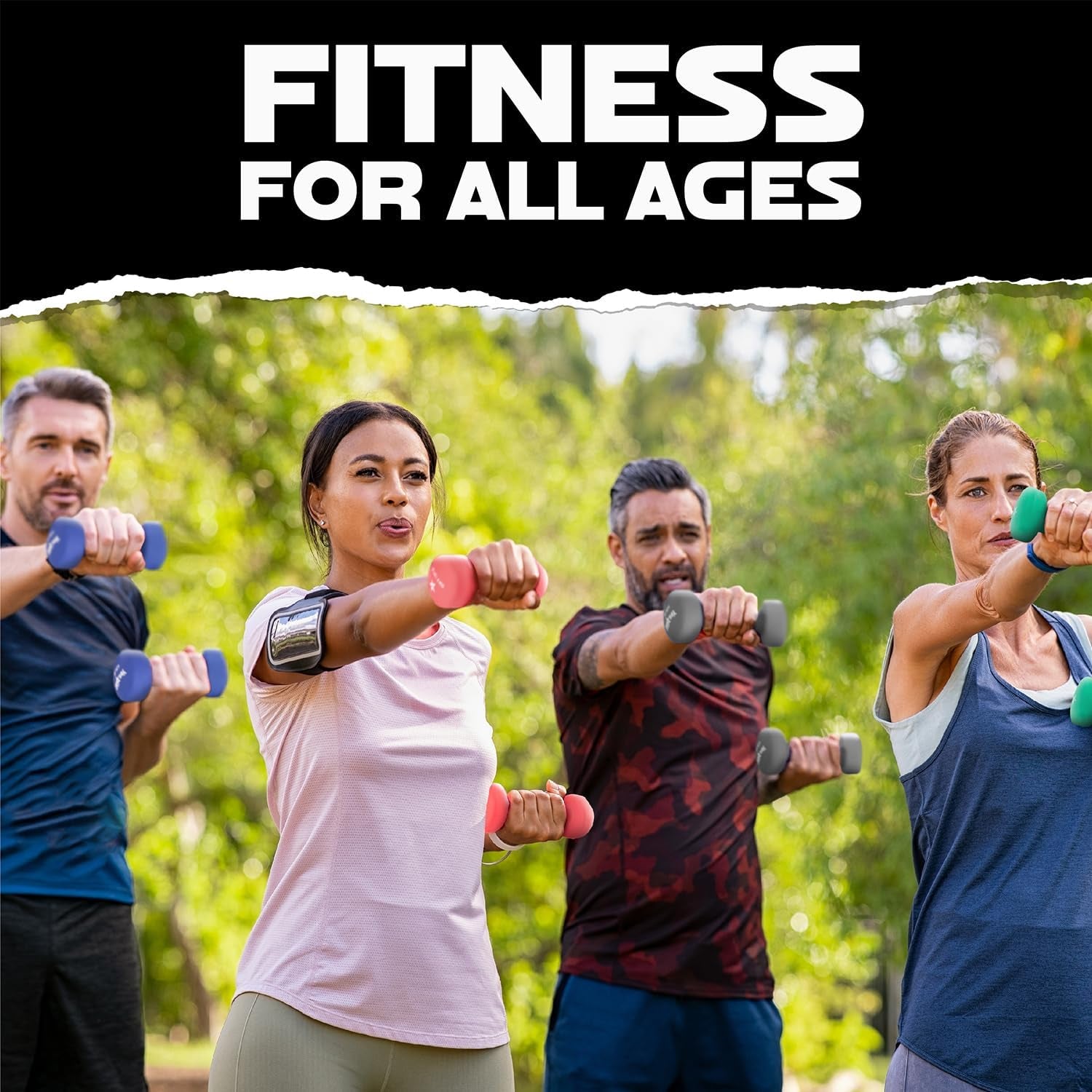 Neoprene Coated Dumbbell Hand Weight Sets of 2 - Multiple Weight Options with 15 Colors, Hexagon Shape, Anti-Roll, Anti-Slip